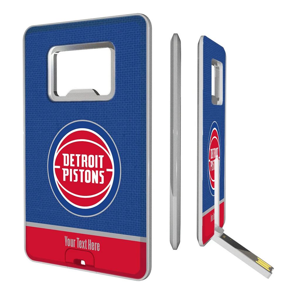 Detroit Pistons Personalized Credit Card USB Drive & Bottle Opener