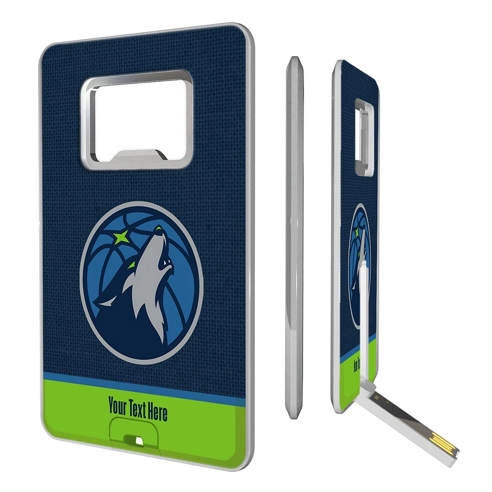 Minnesota Timberwolves Personalized Credit Card USB Drive & Bottle Opener