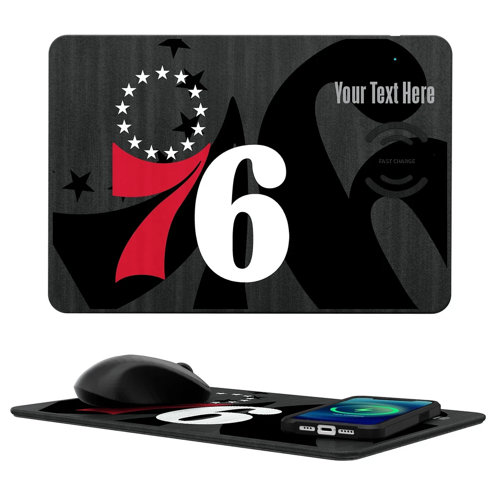 Philadelphia 76ers Personalized Wireless Charger & Mouse Pad