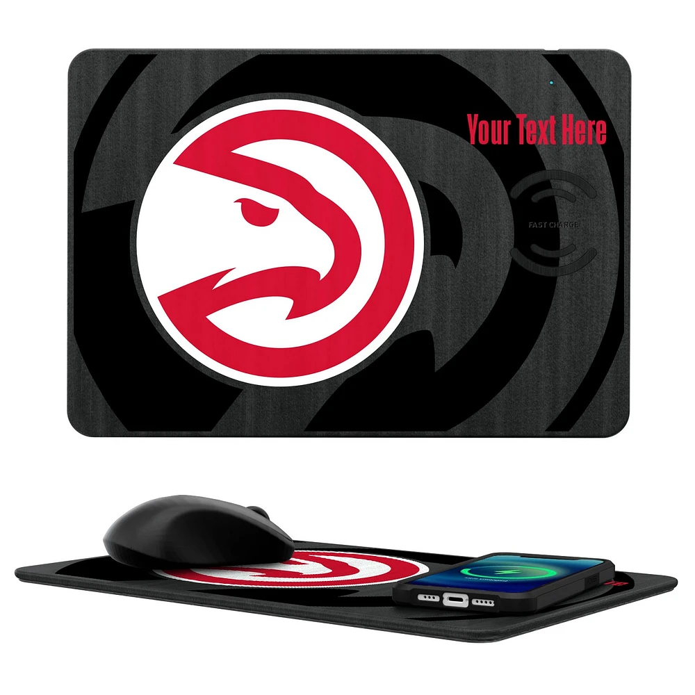 Atlanta Hawks Personalized Wireless Charger & Mouse Pad