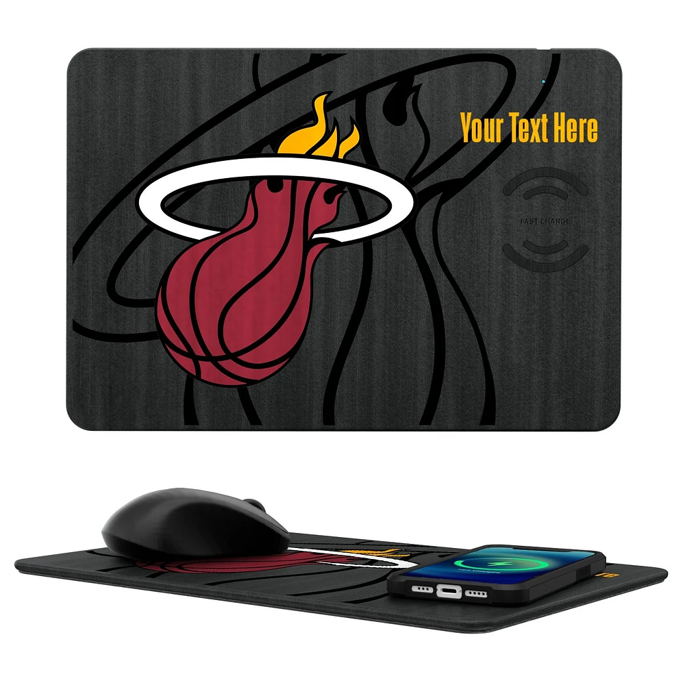 Miami Heat Personalized Wireless Charger & Mouse Pad