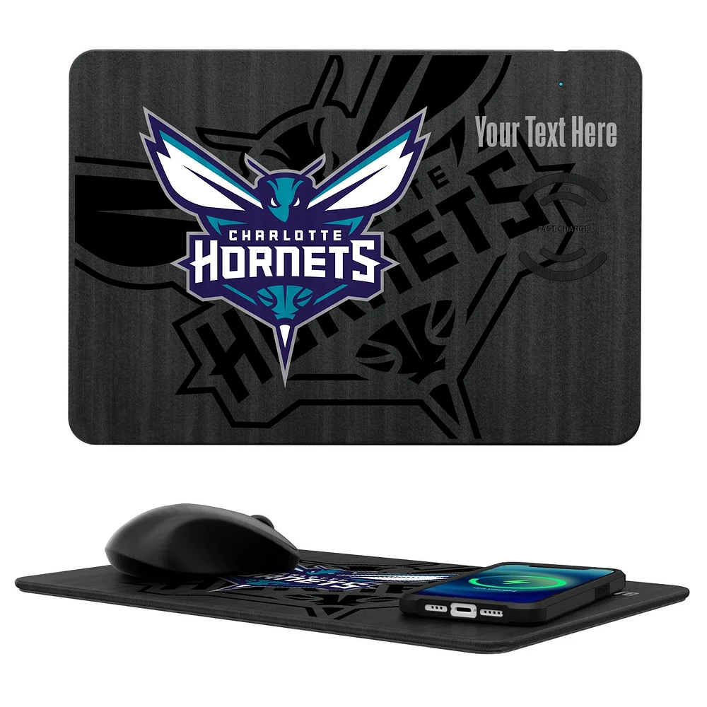 Charlotte Hornets Personalized Wireless Charger & Mouse Pad