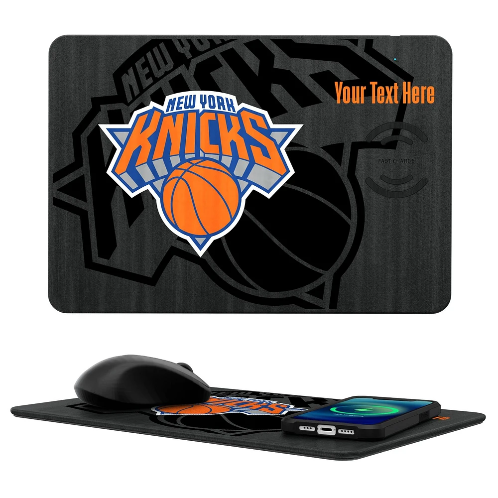 New York Knicks Personalized Wireless Charger & Mouse Pad