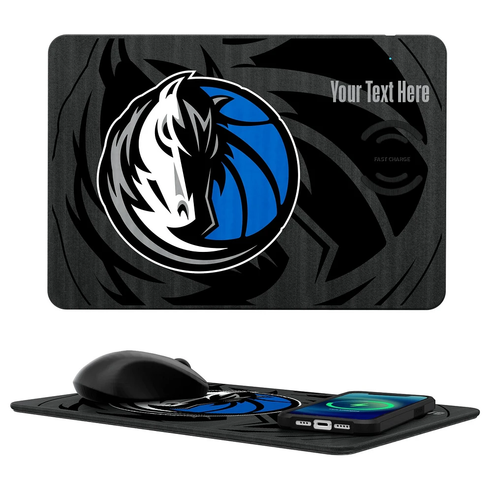 Dallas Mavericks Personalized Wireless Charger & Mouse Pad