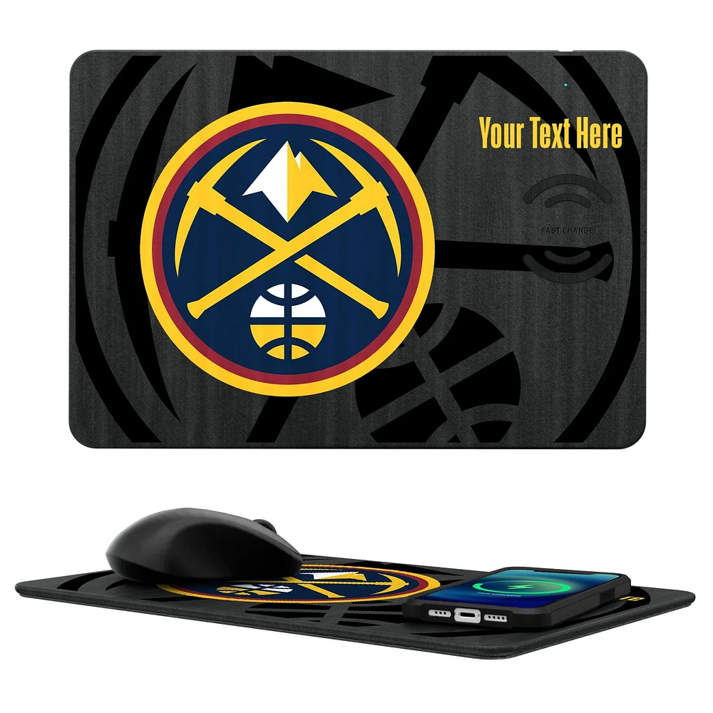 Denver Nuggets Personalized Wireless Charger & Mouse Pad