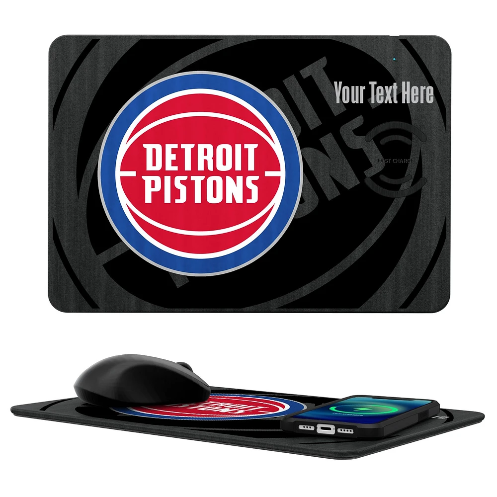 Detroit Pistons Personalized Wireless Charger & Mouse Pad