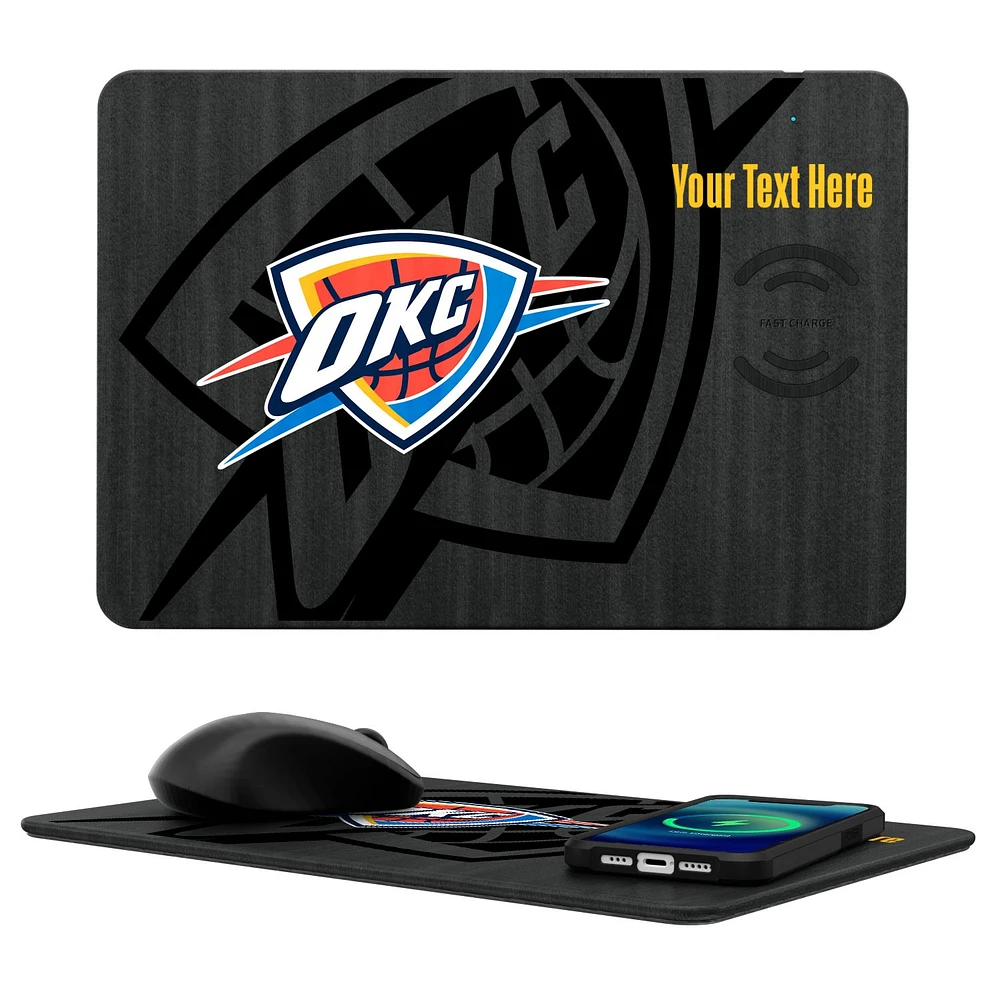 Oklahoma City Thunder Personalized Wireless Charger & Mouse Pad