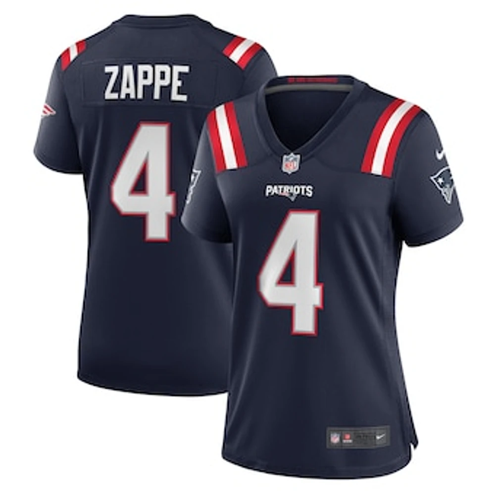 Women's Nike Bailey Zappe Navy New England Patriots Game Jersey