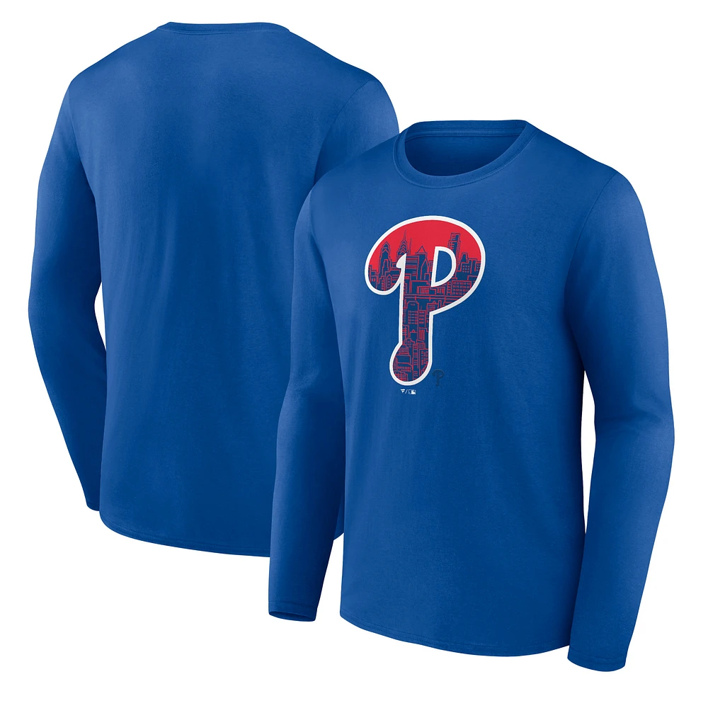Men's Royal Philadelphia Phillies City P Long Sleeve T-Shirt