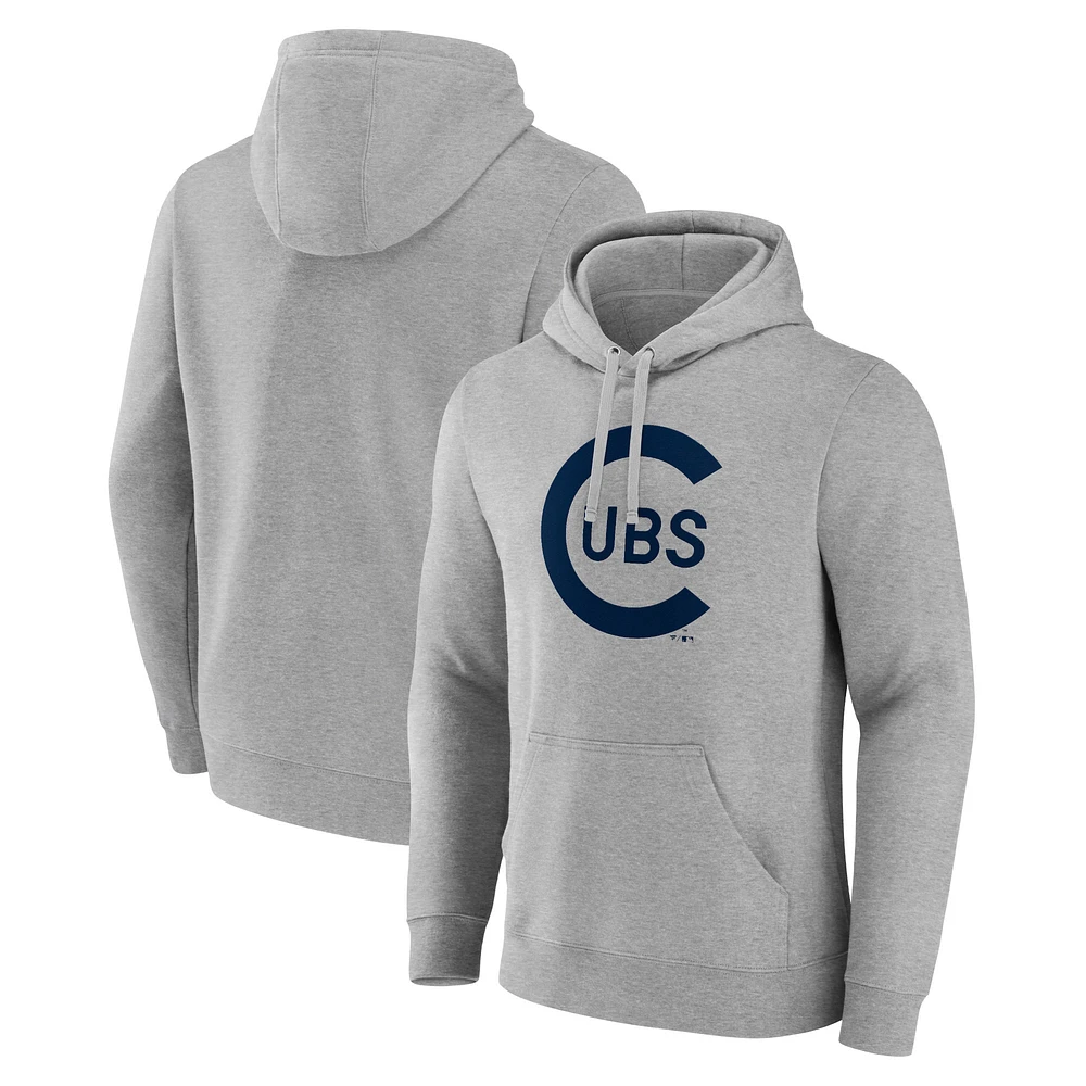 Men's Gray Chicago Cubs Wahconah Pullover Hoodie