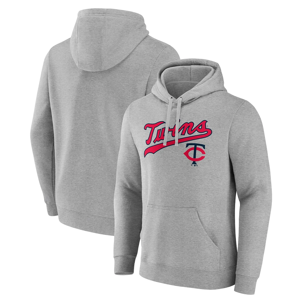 Men's Gray Minnesota Twins Wahconah Pullover Hoodie