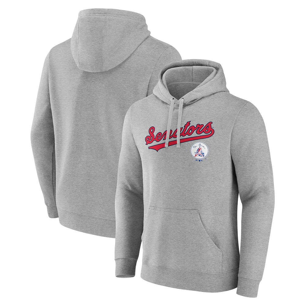Men's Gray Washington Senators Wahconah Pullover Hoodie