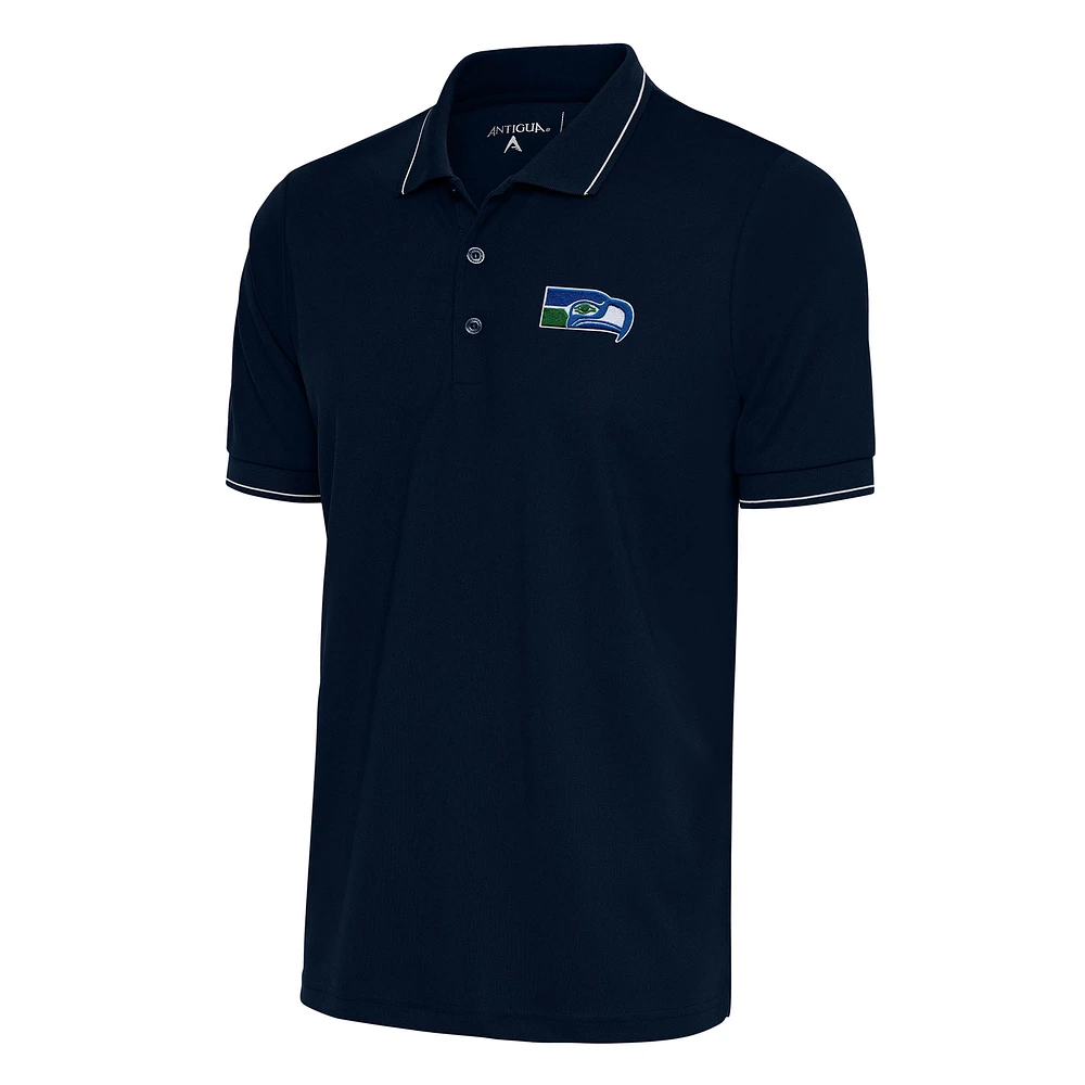 Men's Antigua Navy Seattle Seahawks Team Logo Throwback Affluent Polo