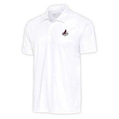 Men's Antigua White Arizona Cardinals Team Logo Throwback Apex Polo