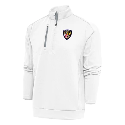 Men's Antigua Baltimore Ravens Team Logo Throwback Generation Quarter-Zip Pullover Top