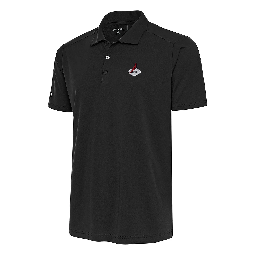 Men's Antigua Charcoal Arizona Cardinals Team Logo Throwback Big & Tall Tribute Polo