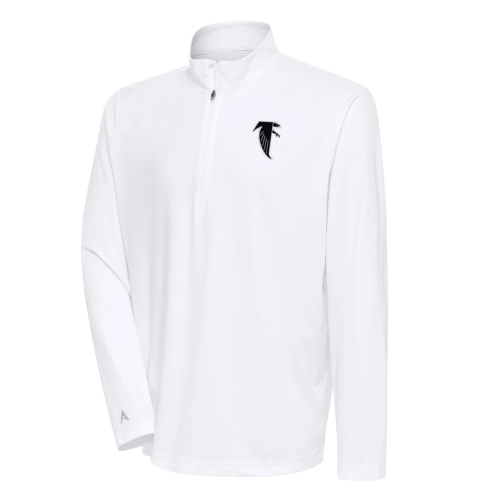 Men's Antigua Atlanta Falcons Team Logo Throwback Tribute Quarter-Zip Pullover Top
