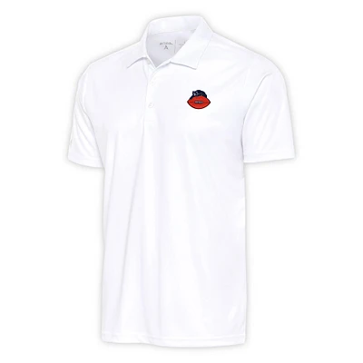 Men's Antigua White Chicago Bears Team Logo Throwback Tribute Polo