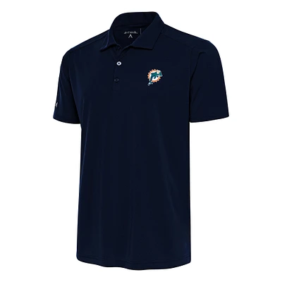 Men's Antigua Navy Miami Dolphins Team Logo Throwback Tribute Polo