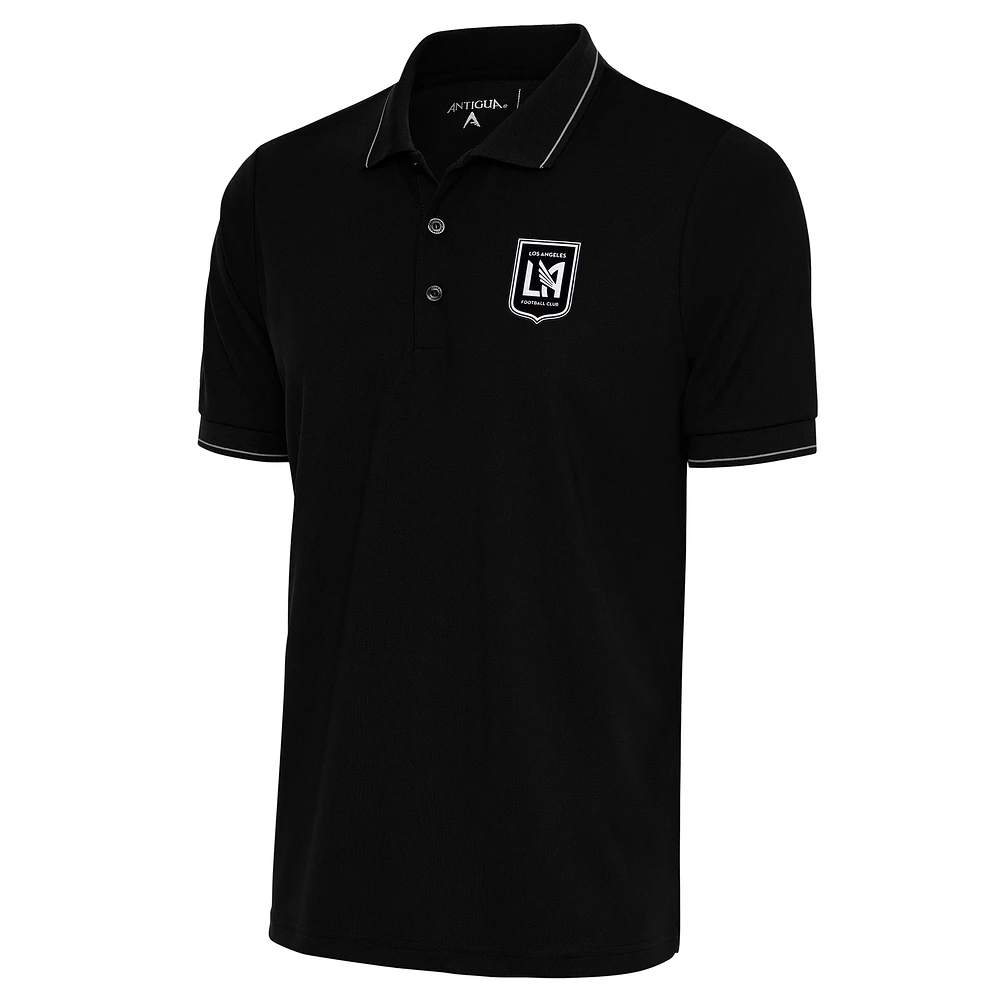 Men's Antigua LAFC Brushed Metallic Logo Solid Pique Polo