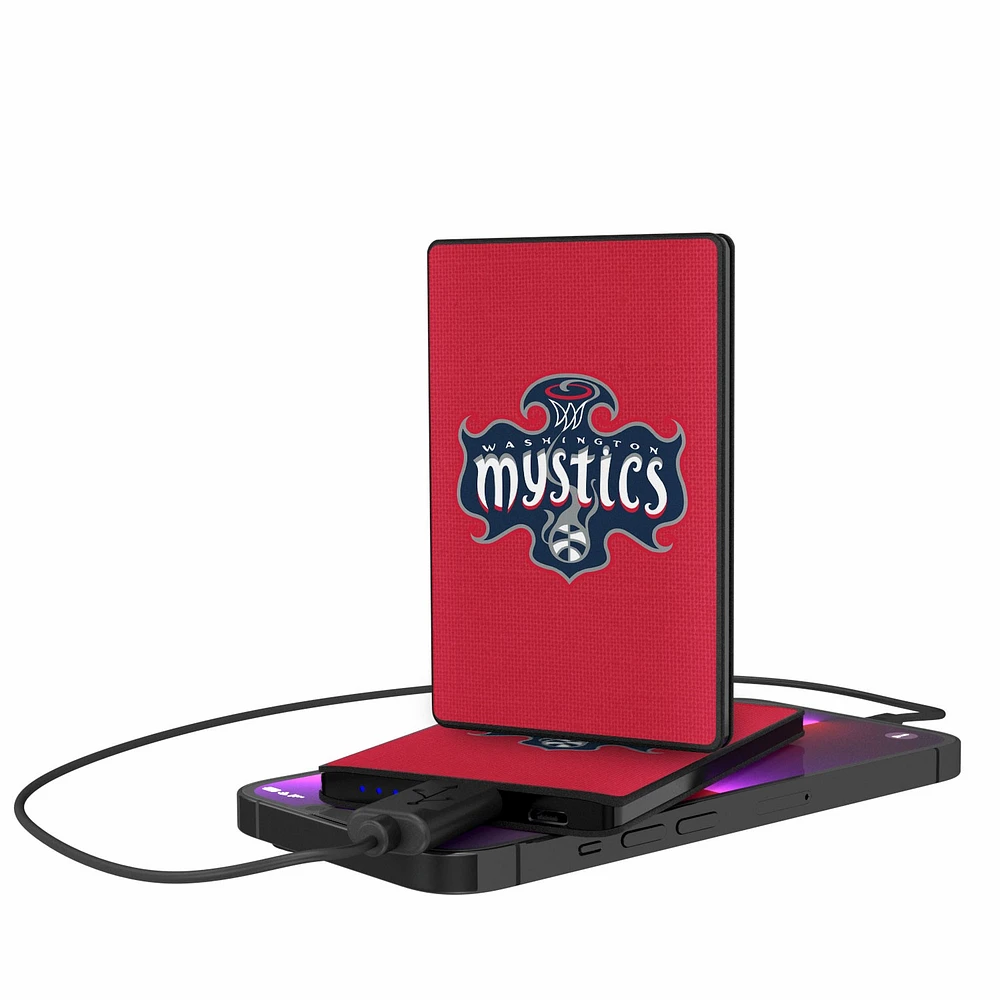 Washington Mystics Solid Design 2500mAh Credit Card Powerbank