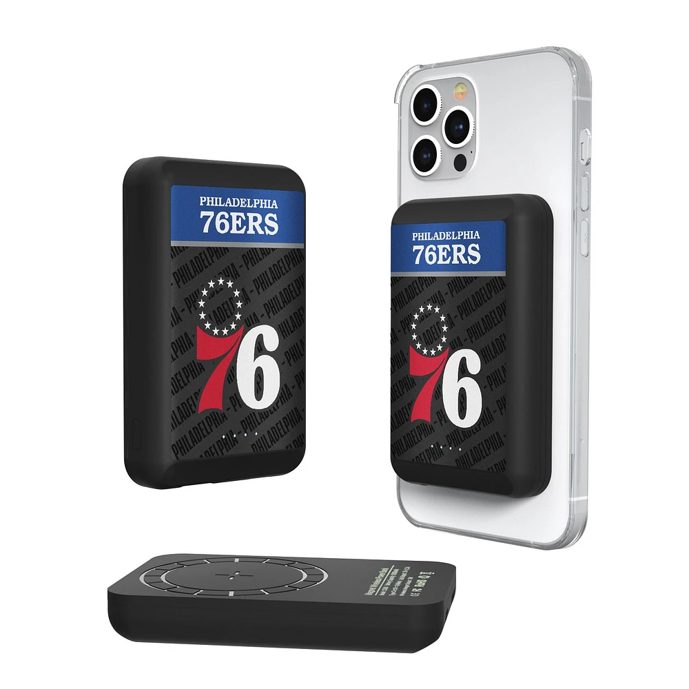 Philadelphia 76ers Endzone Design 5000mAh Wireless Mag Power Bank