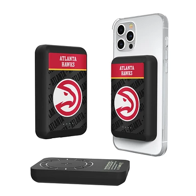 Atlanta Hawks Endzone Design 5000mAh Wireless Mag Power Bank