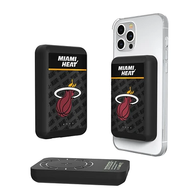 Miami Heat Endzone Design 5000mAh Wireless Mag Power Bank