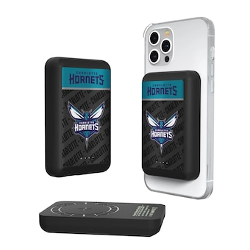 Charlotte Hornets Endzone Design 5000mAh Wireless Mag Power Bank