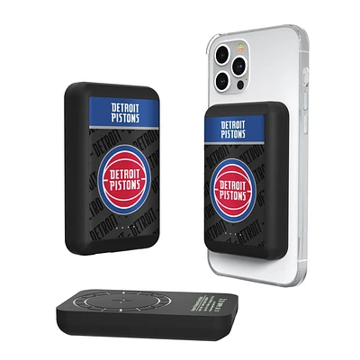 Detroit Pistons Endzone Design 5000mAh Wireless Mag Power Bank