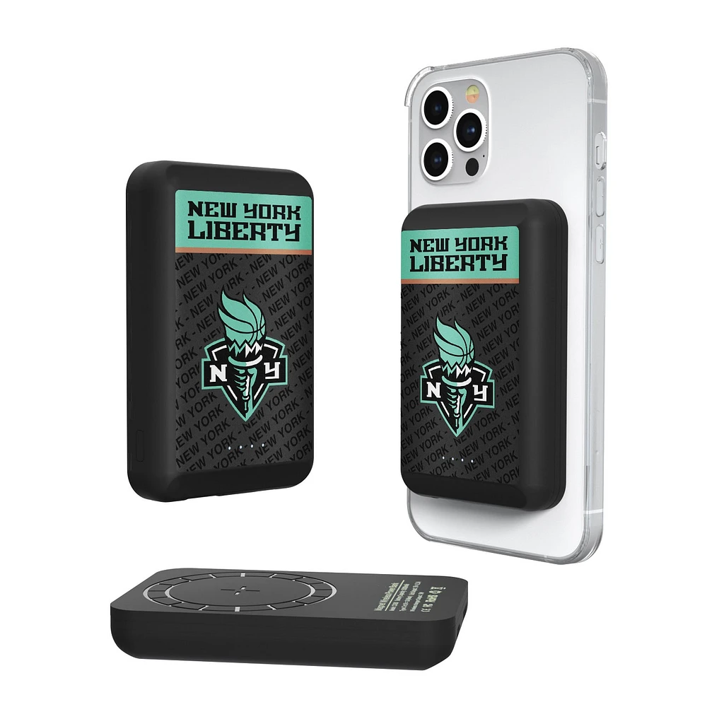 New York Liberty Endzone Design 5000mAh Wireless Mag Power Bank