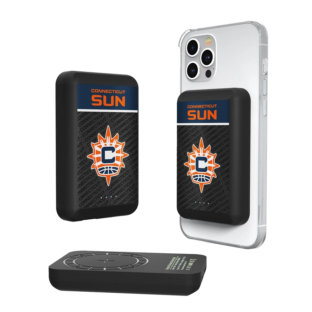 Connecticut Sun Endzone Design 5000mAh Wireless Mag Power Bank