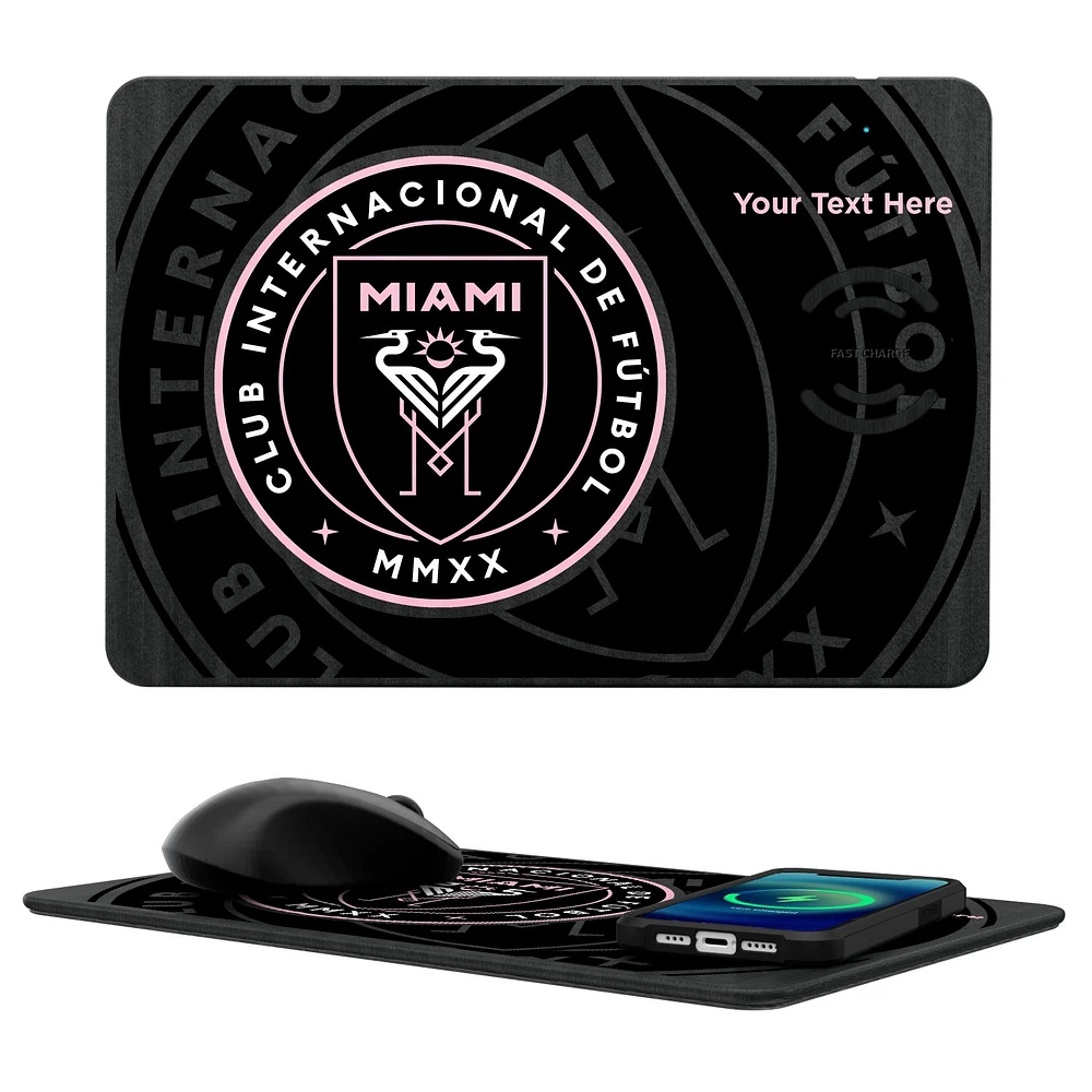 Inter Miami CF Personalized Tilt Design Wireless Charger & Mouse Pad