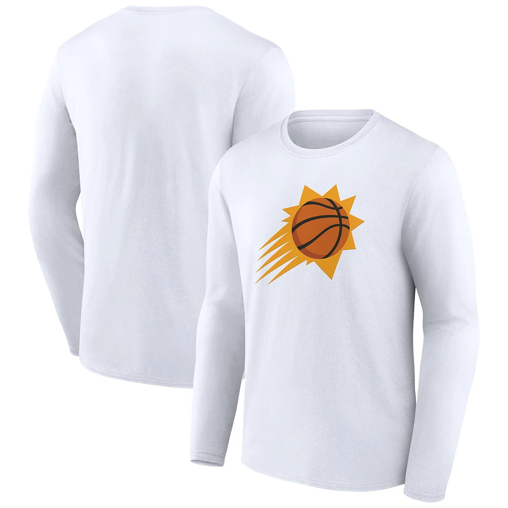 Men's White Phoenix Suns Alternate Logo Long Sleeve T-Shirt