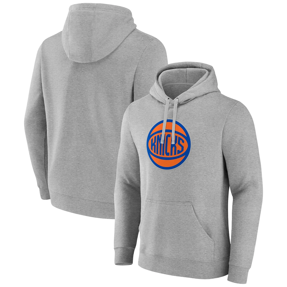 Men's Gray New York Knicks Alternate Logo Pullover Hoodie