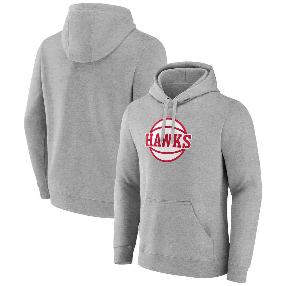 Men's Gray Atlanta Hawks Alternate Logo Pullover Hoodie