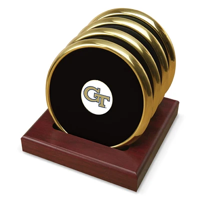 Gold Georgia Tech Yellow Jackets Team Logo 4-Piece Coaster Set