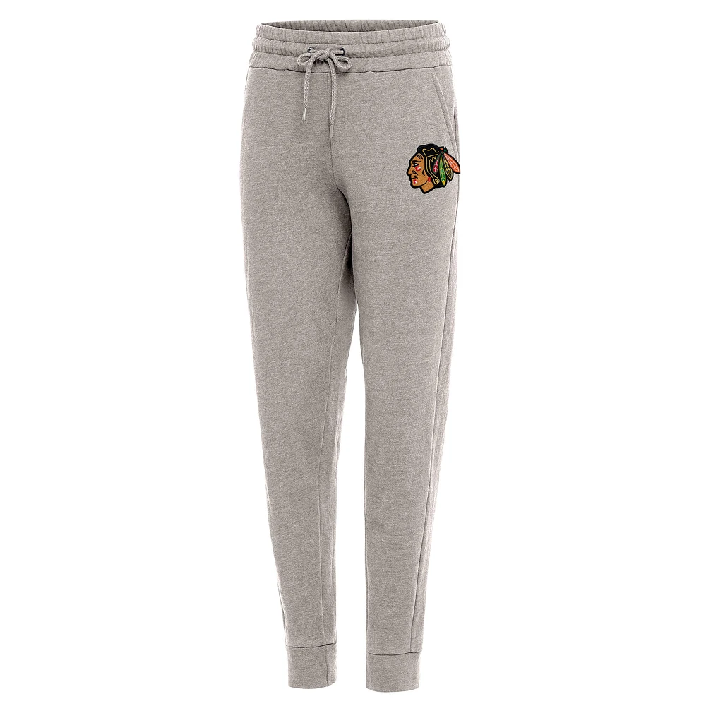 Women's Antigua Oatmeal Chicago Blackhawks Action Jogger Pants