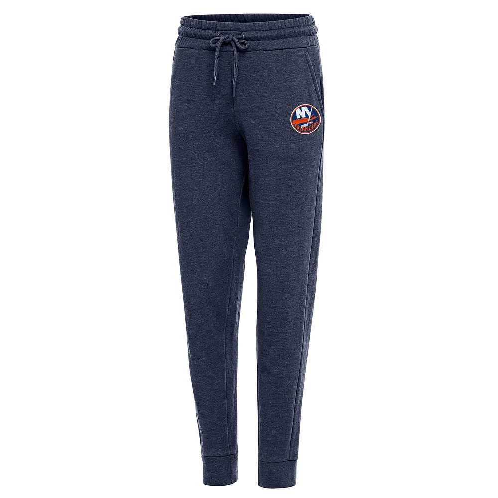 Women's Antigua Heather Navy New York Islanders Action Jogger Pants