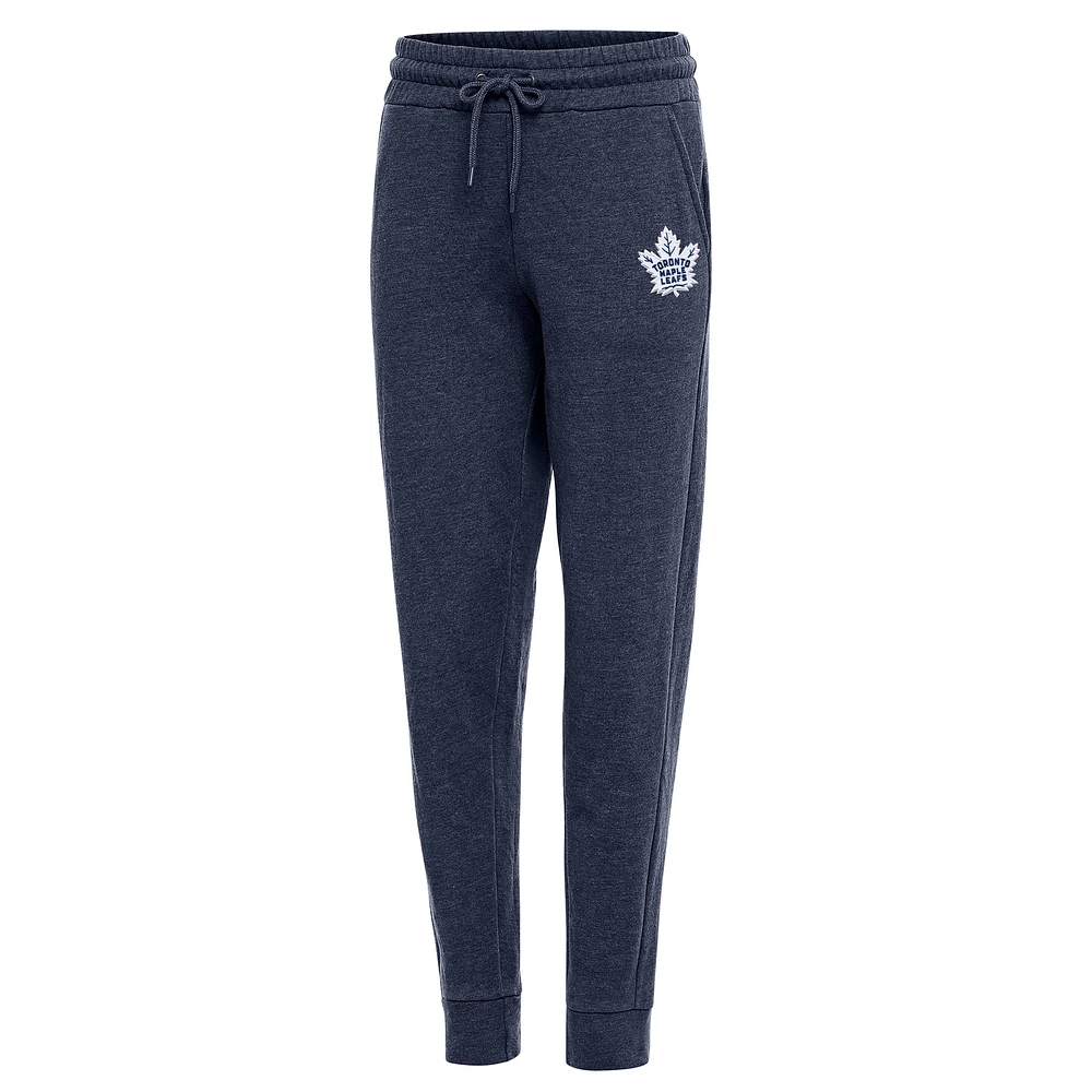 Women's Antigua Heather Navy Toronto Maple Leafs Action Jogger Pants