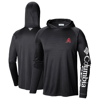 Men's Columbia Black Arizona Diamondbacks Terminal Tackle Long Sleeve Hoodie T-Shirt