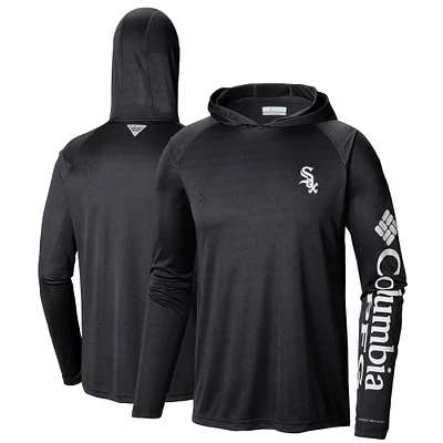 Men's Columbia Black Chicago White Sox Terminal Tackle Long Sleeve Hoodie T-Shirt
