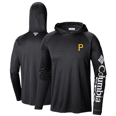 Men's Columbia Black Pittsburgh Pirates Terminal Tackle Long Sleeve Hoodie T-Shirt