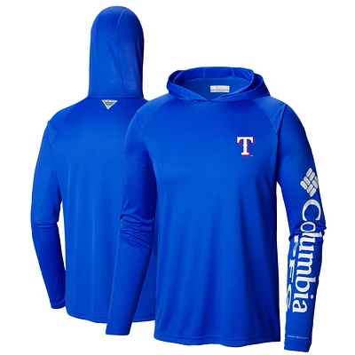 Men's Columbia Royal Texas Rangers Terminal Tackle Long Sleeve Hoodie T-Shirt