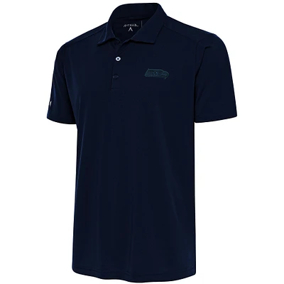 Men's Antigua Navy Seattle Seahawks Tonal Logo Tribute Polo