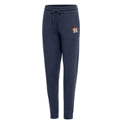 Women's Antigua Heather Navy Houston Astros Action Jogger Pants