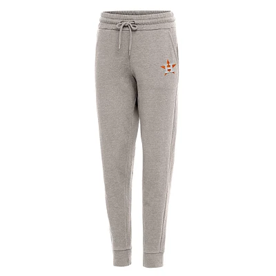 Women's Antigua Oatmeal Houston Astros Action Jogger Pants