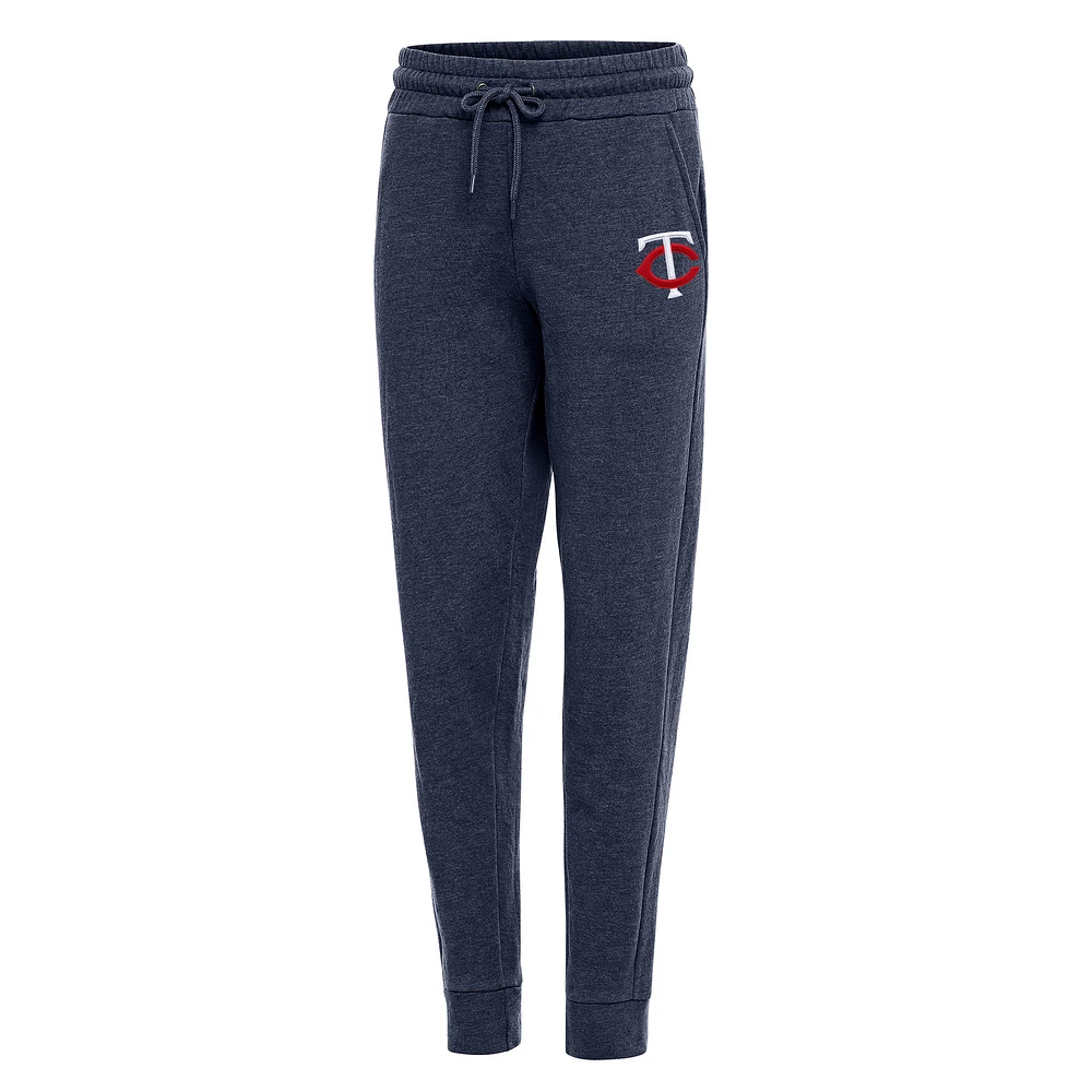 Women's Antigua Heather Navy Minnesota Twins Action Jogger Pants