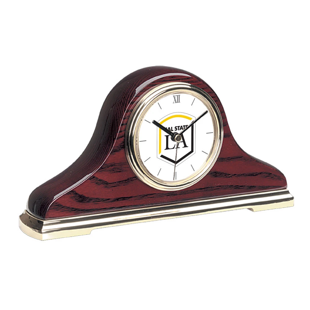 Gold Cal State L.A. Golden Eagles Mantle Clock