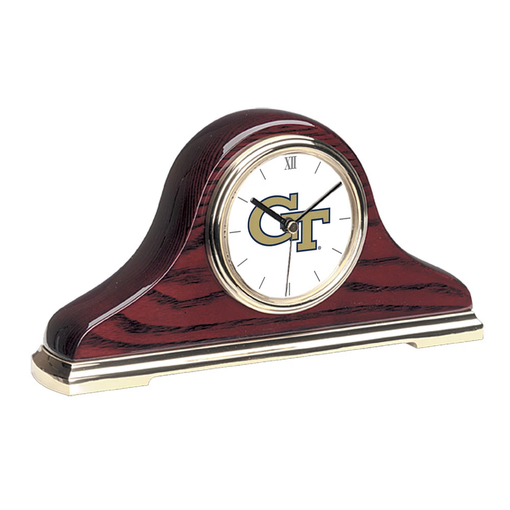 Gold Georgia Tech Yellow Jackets Mantle Clock